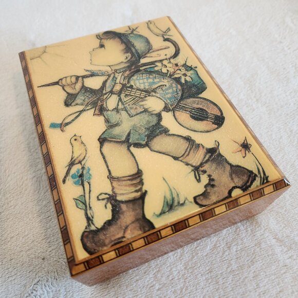 Hummel Other - Hummel The Happy Wanderer Music Jewelry Box Made in W. Germany